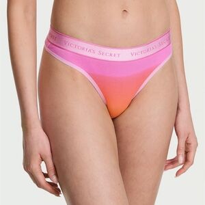 New PINK Victoria's Secret Logo Cotton Thong Panty Pink Ombre Thong Panties XXL